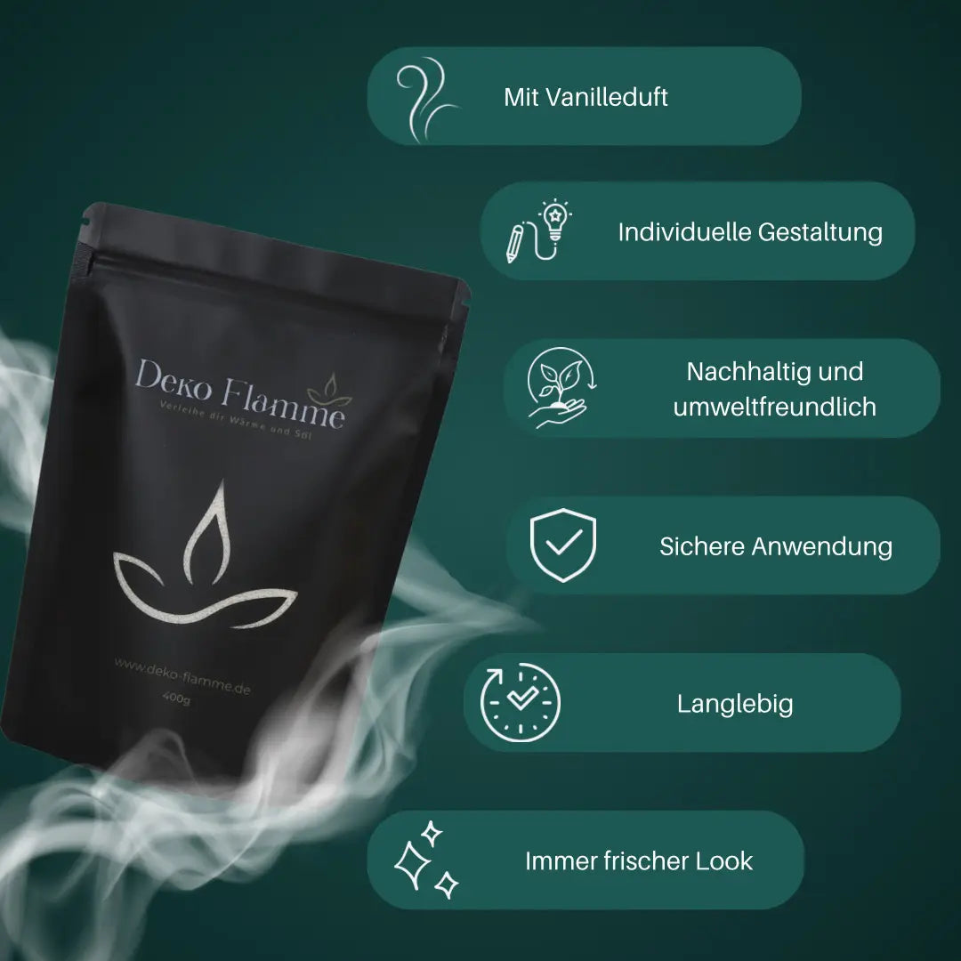 Kerzensand mit Duft - Vanille 400g - Inkl. 20 Dochte