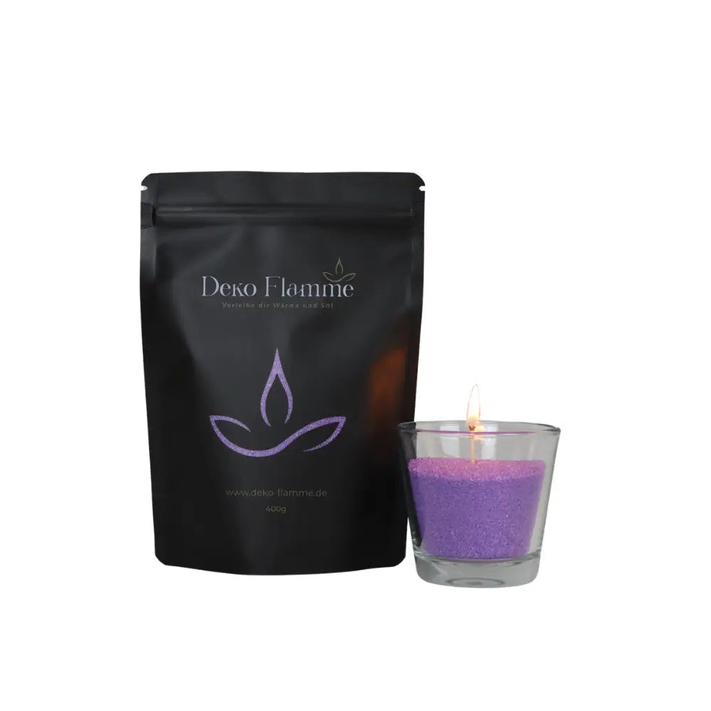 Kerzensand mit Duft - Lavendel 400g - Inkl. 20 Dochte