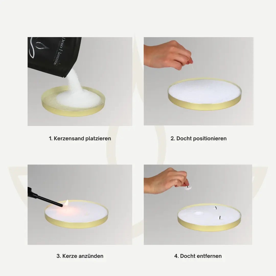 deko flamme aroma kerzensand mit duft und docht sand and fire foton candle