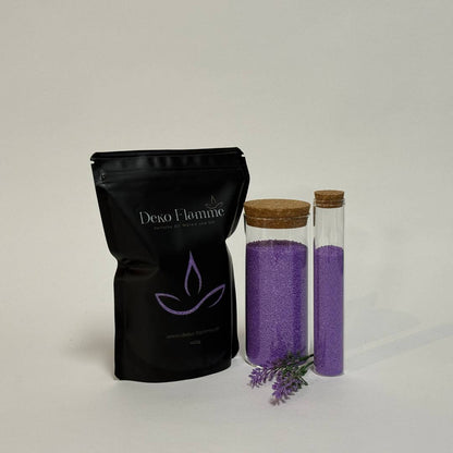 Kerzensand mit Duft - Lavendel 400g - Inkl. 20 Dochte