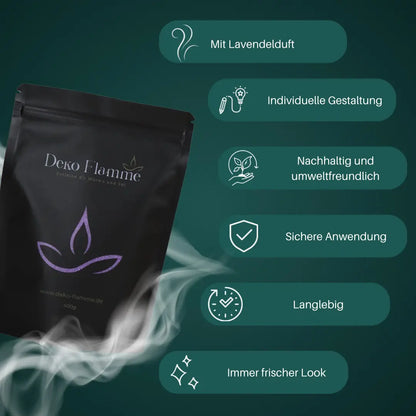 Kerzensand mit Duft - Lavendel 400g - Inkl. 20 Dochte