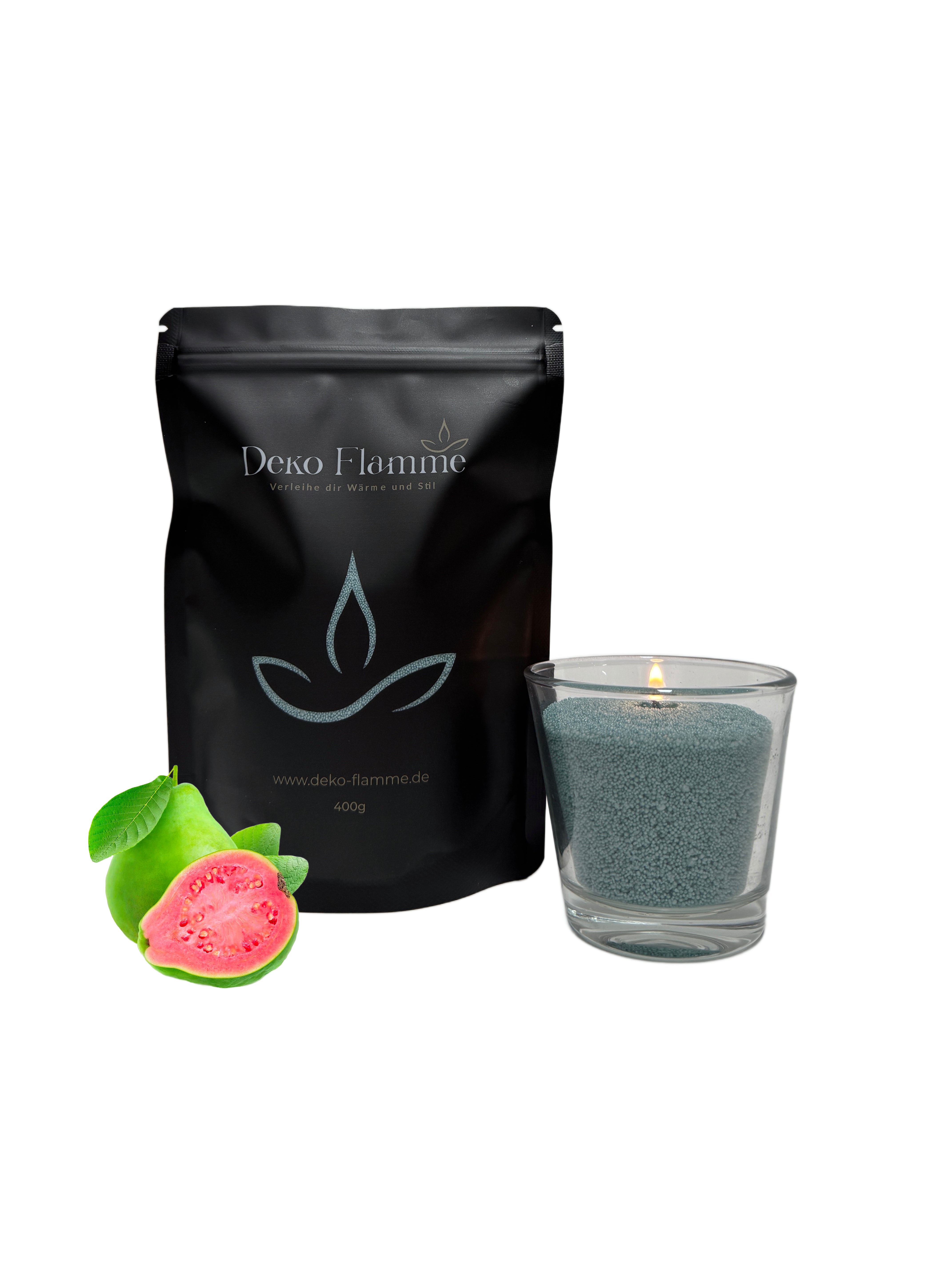 Kerzensand mit Duft - Guave 400g - Inkl. 20 Dochte