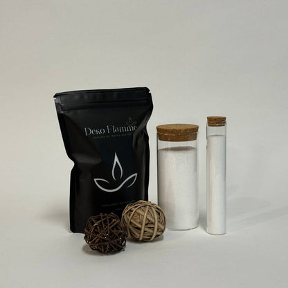 Kerzensand ohne Duft - Weiß 400g - Inkl. 20 Dochte